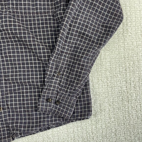Outdoor Research Shirt Mens M Purple Check Ironhorse Long Sleeve Hemp READ** - Picture 6 of 16